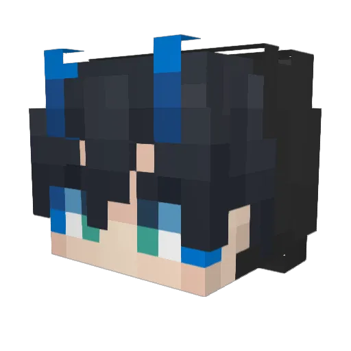 HADES_ATH Minecraft avatar head, 3D render