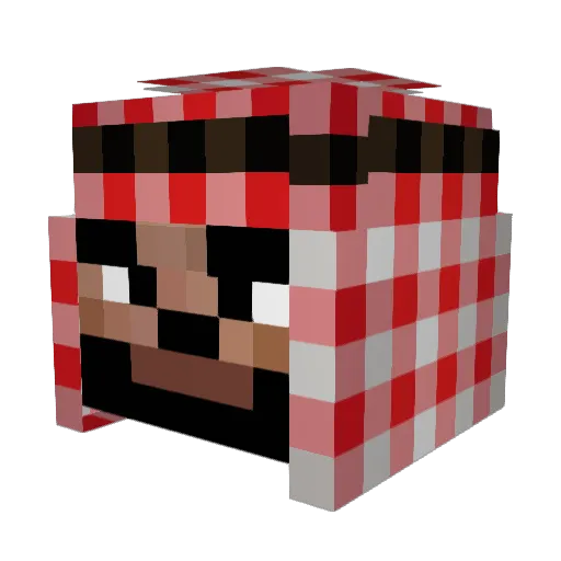 HADEZIM Minecraft avatar head, 3D render