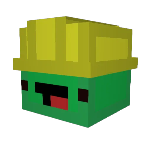 HADI1111 Minecraft avatar head, 3D render
