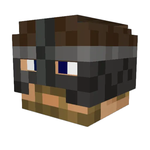 HAGAR_07 Minecraft avatar head, 3D render