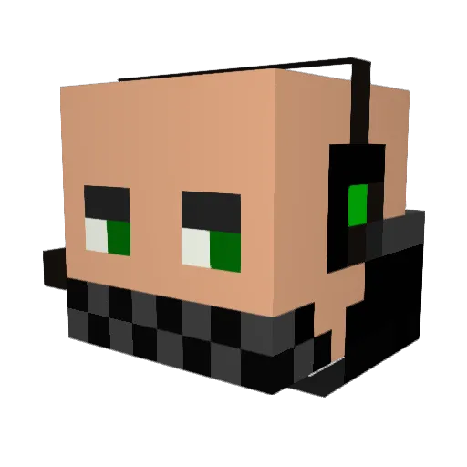 HAGE8901 Minecraft avatar head, 3D render