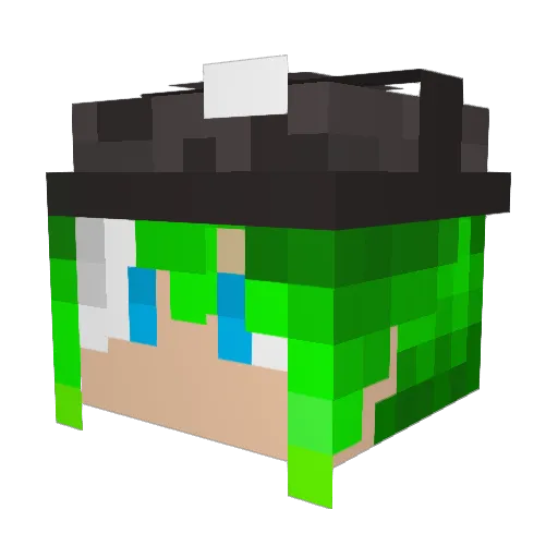 HAGIKUNG Minecraft avatar head, 3D render