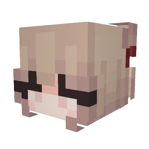 HAHAUS Minecraft avatar head, 3D render