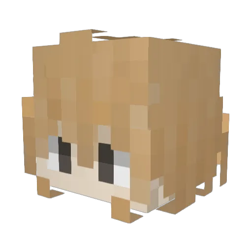 HAIBARA0818 Minecraft avatar head, 3D render