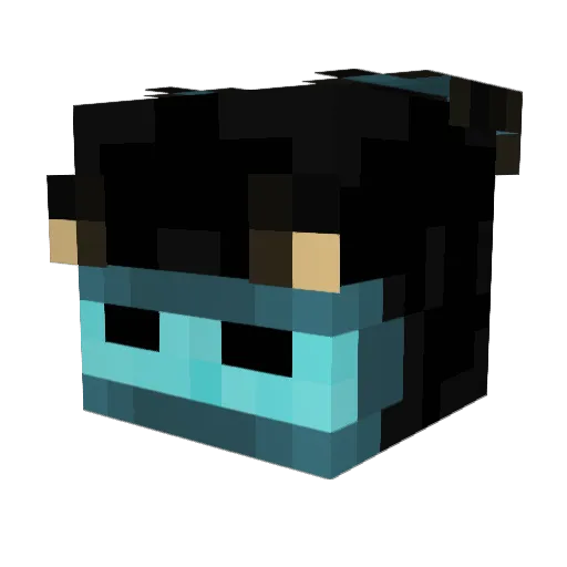 HAIIHa Minecraft avatar head, 3D render