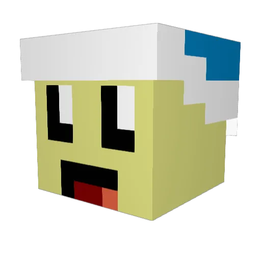 HAI_Shives Minecraft avatar head, 3D render