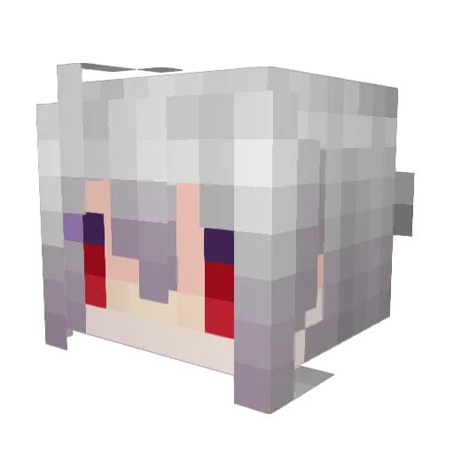 HAKU222333 Minecraft avatar head, 3D render