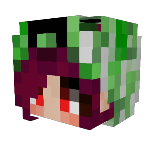 HAKUMAI1028 Minecraft avatar head, 3D render