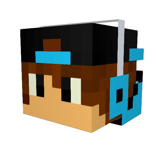 HAKUTO0813 Minecraft avatar head, 3D render