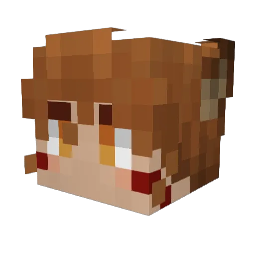 HAL12345 Minecraft avatar head, 3D render