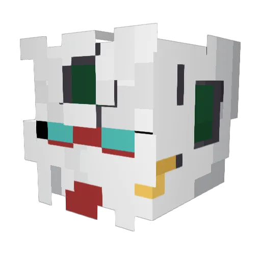 HALL_P Minecraft avatar head, 3D render