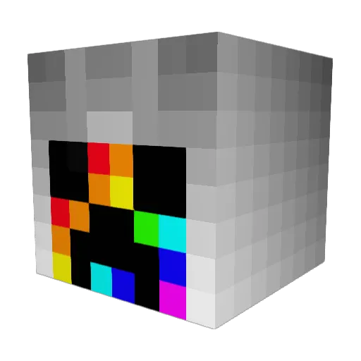 HALO6ER Minecraft avatar head, 3D render