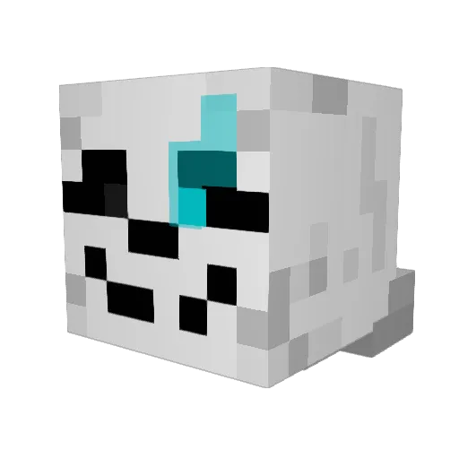 HALU1031 Minecraft avatar head, 3D render