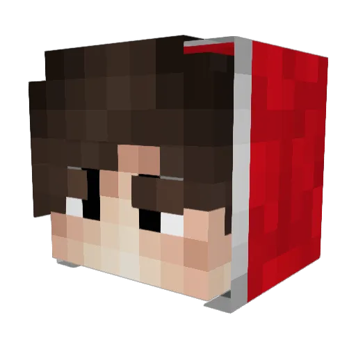 HAMBABCUT Minecraft avatar head, 3D render