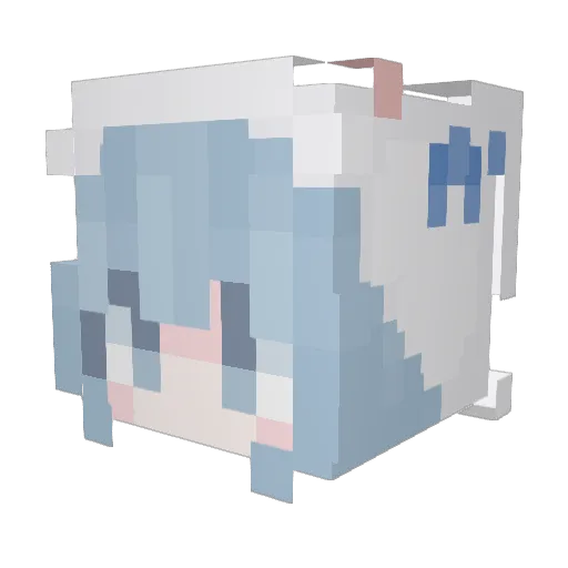 HAMID_WOLF77 Minecraft avatar head, 3D render