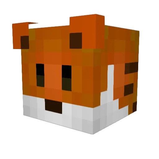 HAMSURIN Minecraft avatar head, 3D render