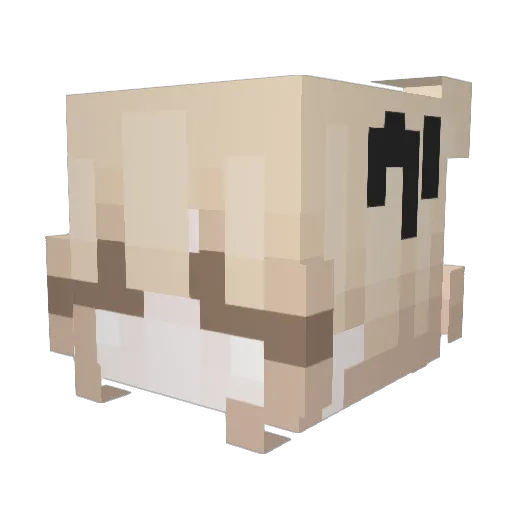 HANANABANANAS Minecraft avatar head, 3D render