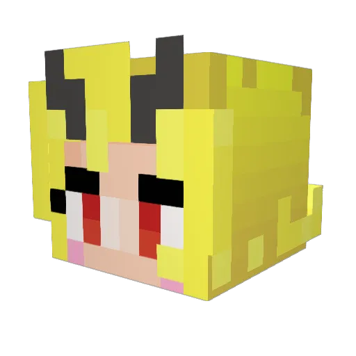 HANAO1126 Minecraft avatar head, 3D render