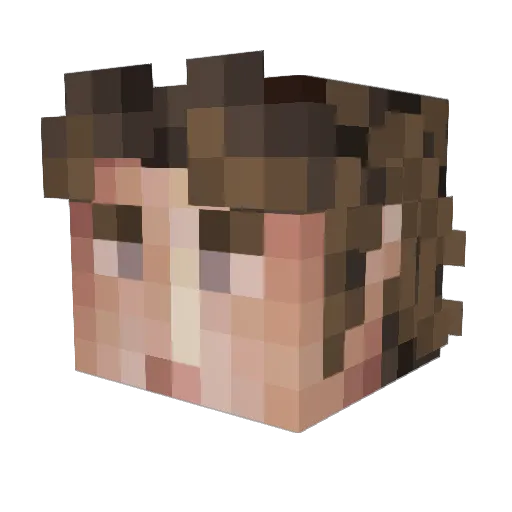 HANDSOMEGODKING Minecraft avatar head, 3D render
