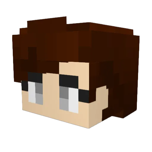HANETA1 Minecraft avatar head, 3D render