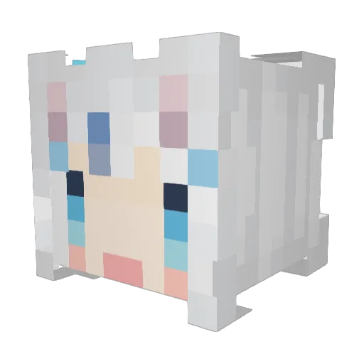 HANK20231 Minecraft avatar head, 3D render