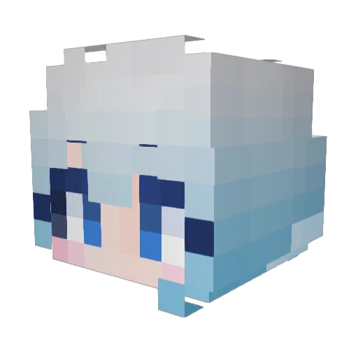 HANSEGIN Minecraft avatar head, 3D render