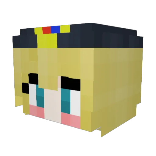 HANUI_ Minecraft avatar head, 3D render