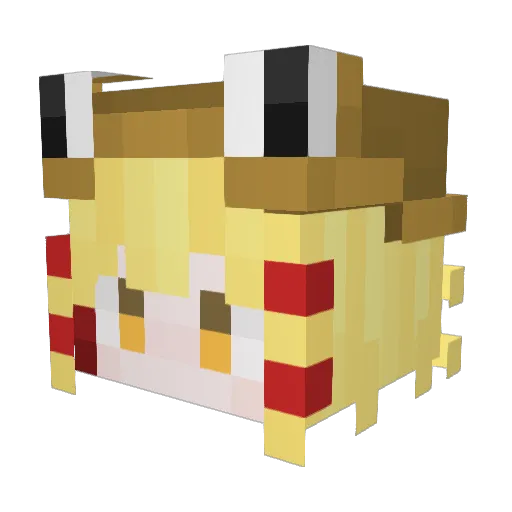 HANWU_ Minecraft avatar head, 3D render