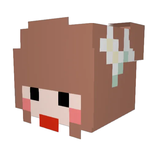 HAN_33 Minecraft avatar head, 3D render