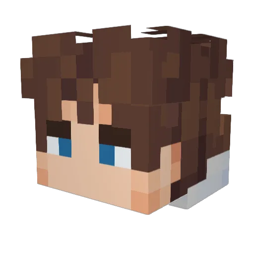 HAO1l Minecraft avatar head, 3D render