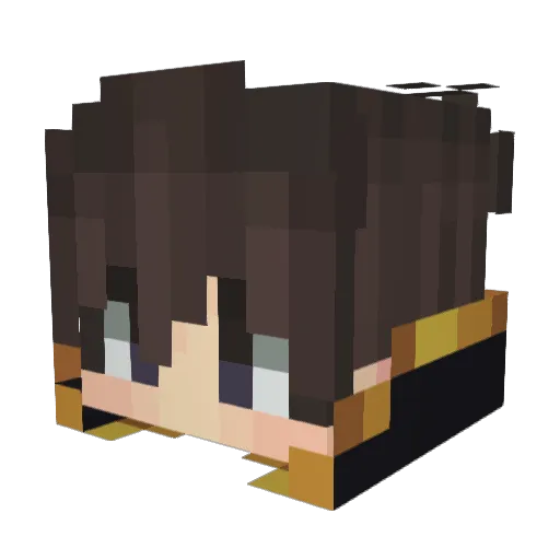 HAPPUNO Minecraft avatar head, 3D render