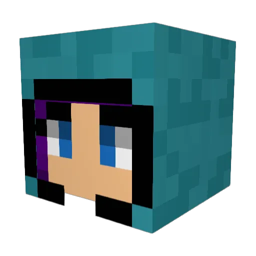 HAQ897 Minecraft avatar head, 3D render