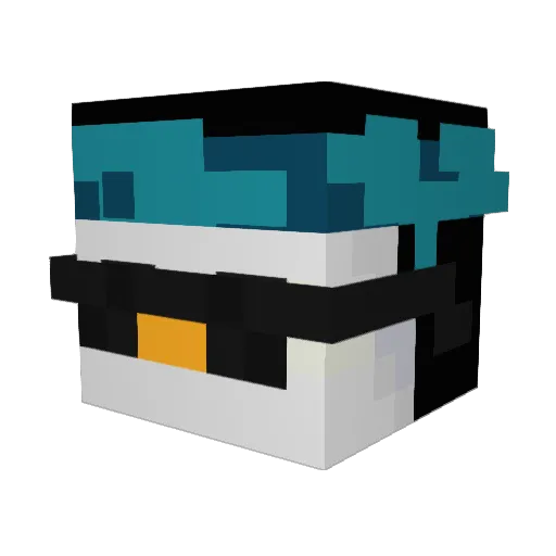 HAR2B0 Minecraft avatar head, 3D render