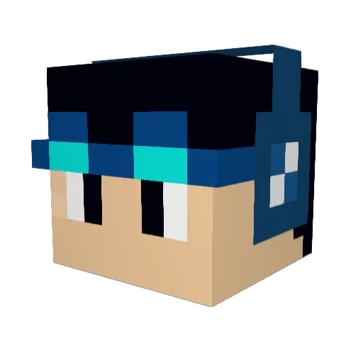 HARER12 Minecraft avatar head, 3D render