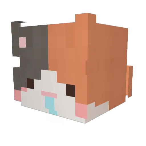 HARIBB0 Minecraft avatar head, 3D render