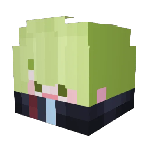 HARIBO_3 Minecraft avatar head, 3D render
