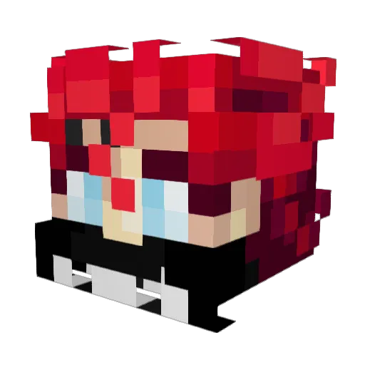 HARRS Minecraft avatar head, 3D render