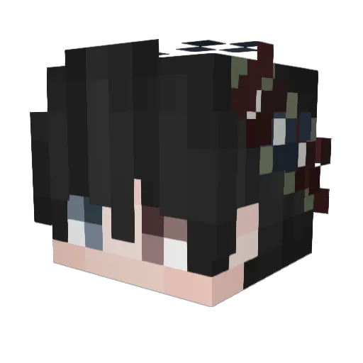 HARUTO121 Minecraft avatar head, 3D render