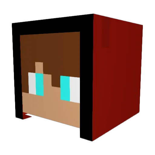 HARUYAT Minecraft avatar head, 3D render