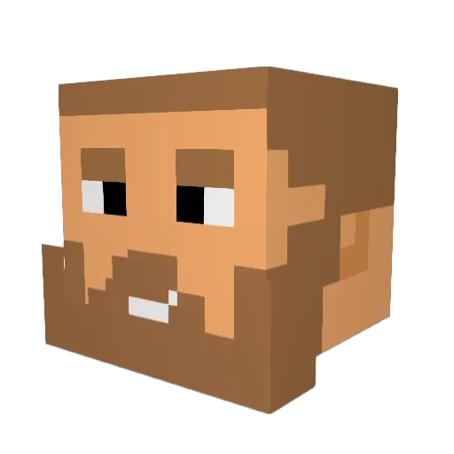 HASANCANSAHIN Minecraft avatar head, 3D render