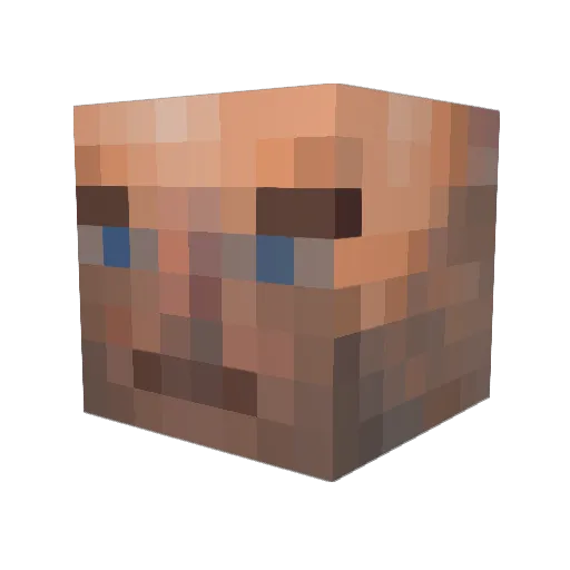 HASHFAN Minecraft avatar head, 3D render