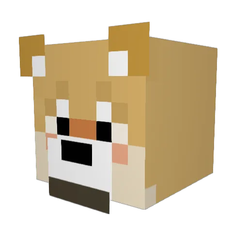 HASKQ Minecraft avatar head, 3D render