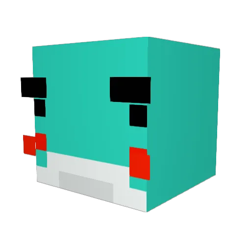 HASU123 Minecraft avatar head, 3D render