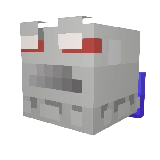HATEMONGER_1 Minecraft avatar head, 3D render