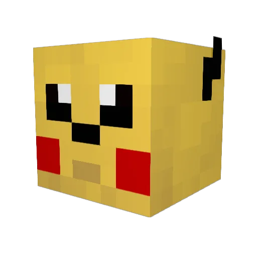 HATOY Minecraft avatar head, 3D render