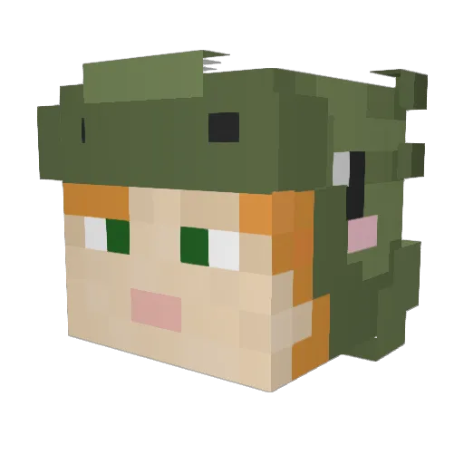 HAVI3 Minecraft avatar head, 3D render