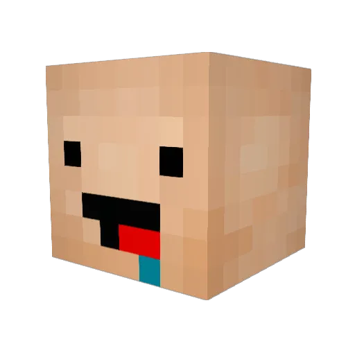 HAWX7 Minecraft avatar head, 3D render