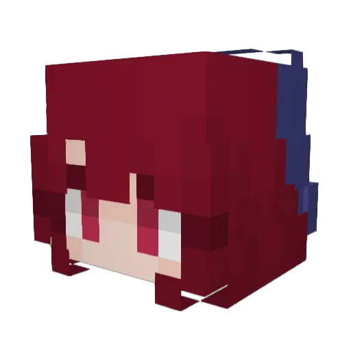HAXSpanda Minecraft avatar head, 3D render