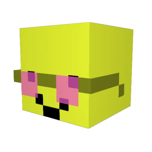 HAYATOKAMI Minecraft avatar head, 3D render
