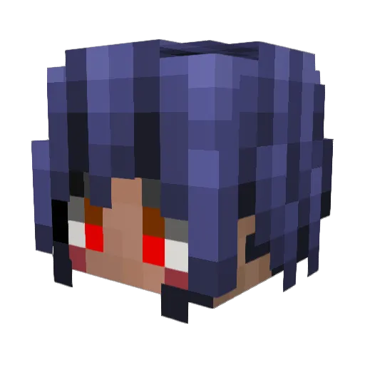 HAYDER_ Minecraft avatar head, 3D render